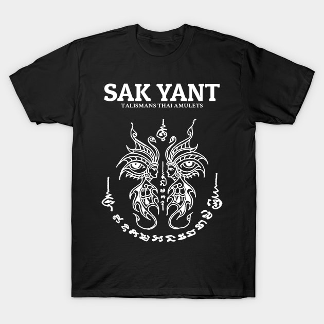 Muay Thai Sak Yant Butterfly T-Shirt by KewaleeTee